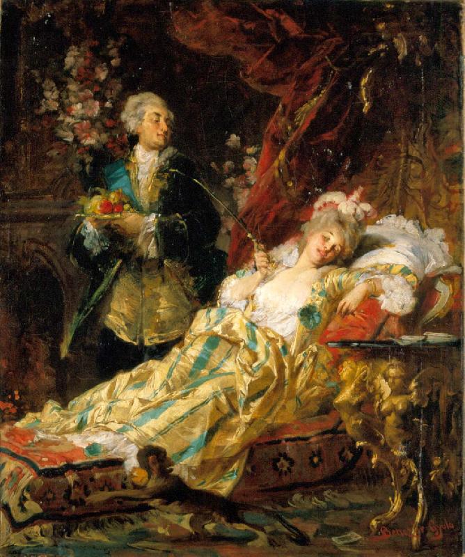 Gyula Benczur Louis XV and Dubarry China oil painting art
